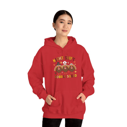 Night Shift Gobble Squad Night Worker Staff Thanksgiving Hoodie