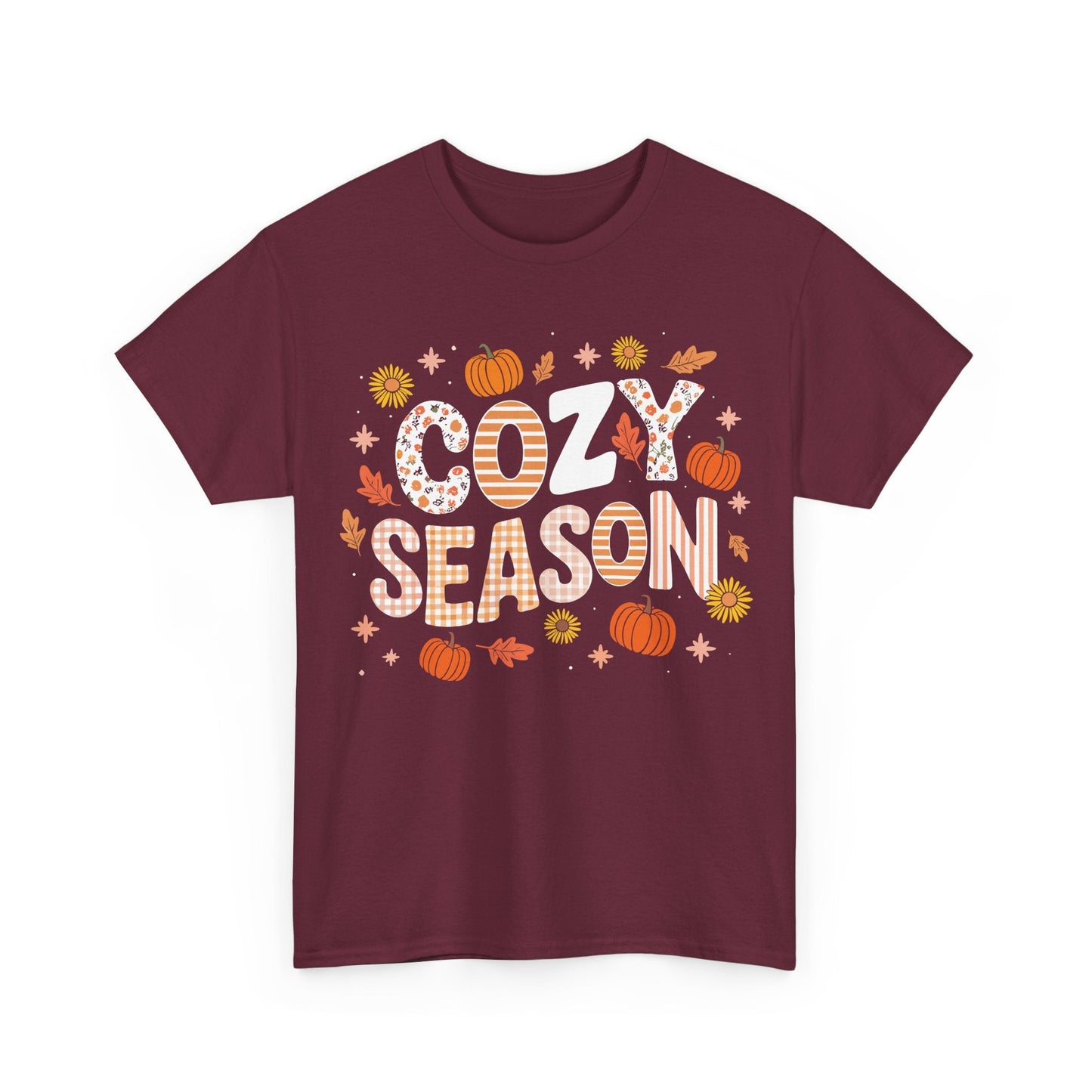 Cozy Season Autumn Fall Vibes Halloween Thanksgiving Pumpkin T-Shirt