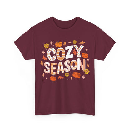 Cozy Season Autumn Fall Vibes Halloween Thanksgiving Pumpkin T-Shirt