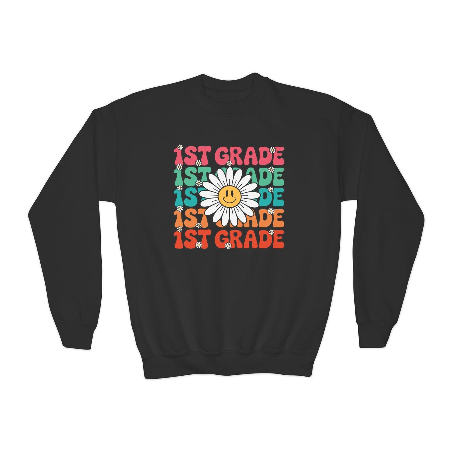 Groovy 1st Grade Back To School First Day of First Grade Sweatshirt