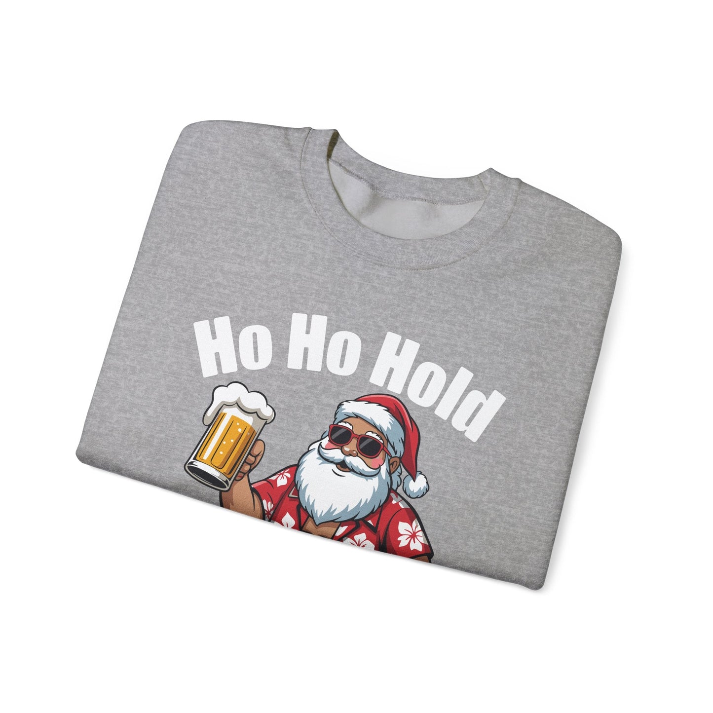 Funny Santa With Sunglasses And Beer Christmas in July Sweatshirt