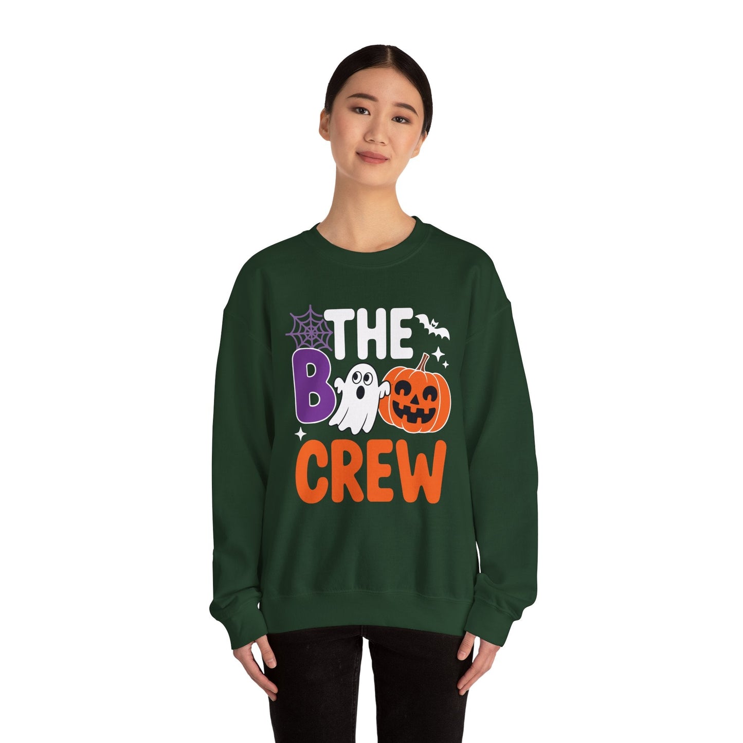 Halloween The Boo Crew Cute Ghost Spooky Family Matching Sweatshirt