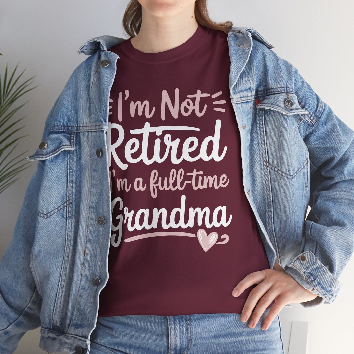 Fancy Grandma Mothers Day Birthday Christmas Gifts I'm Not Retired I'm A Full-Time Grandma Women's T-Shirt