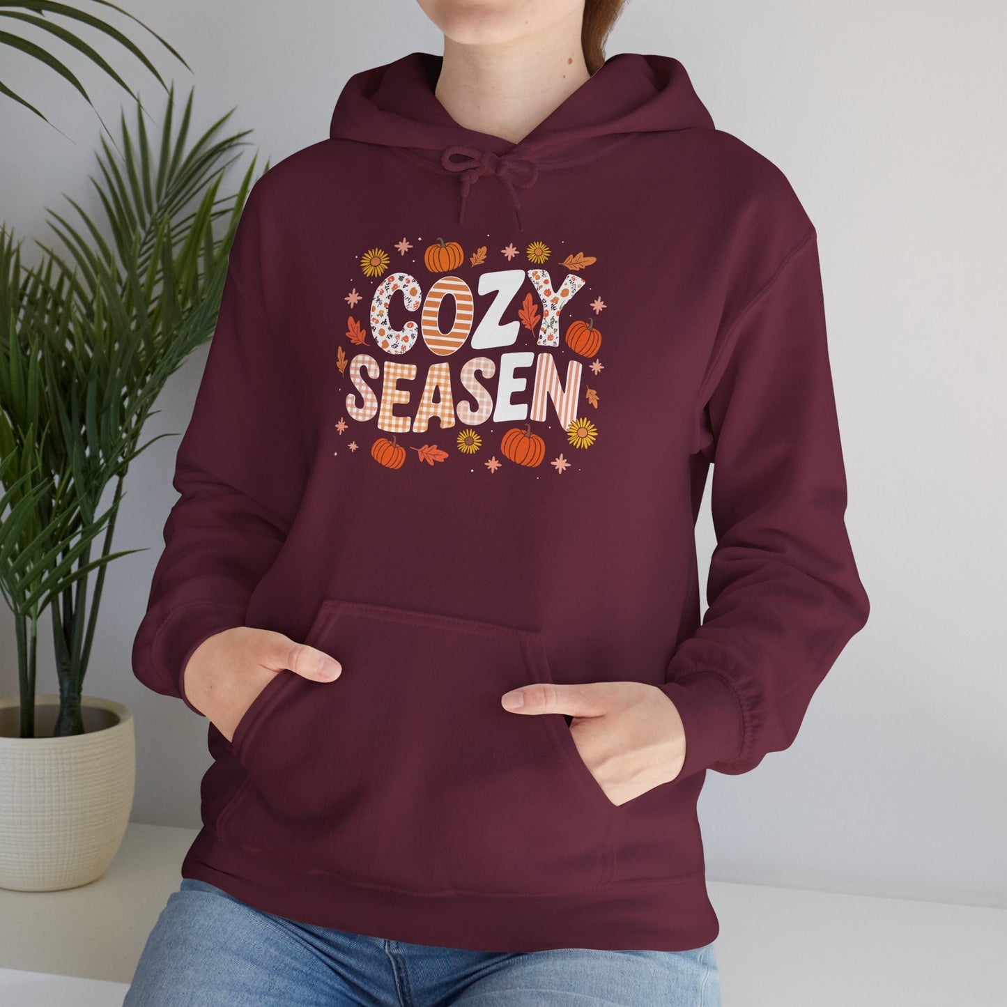 Cozy Season Autumn Fall Vibes Halloween Thanksgiving Pumpkin Hoodie