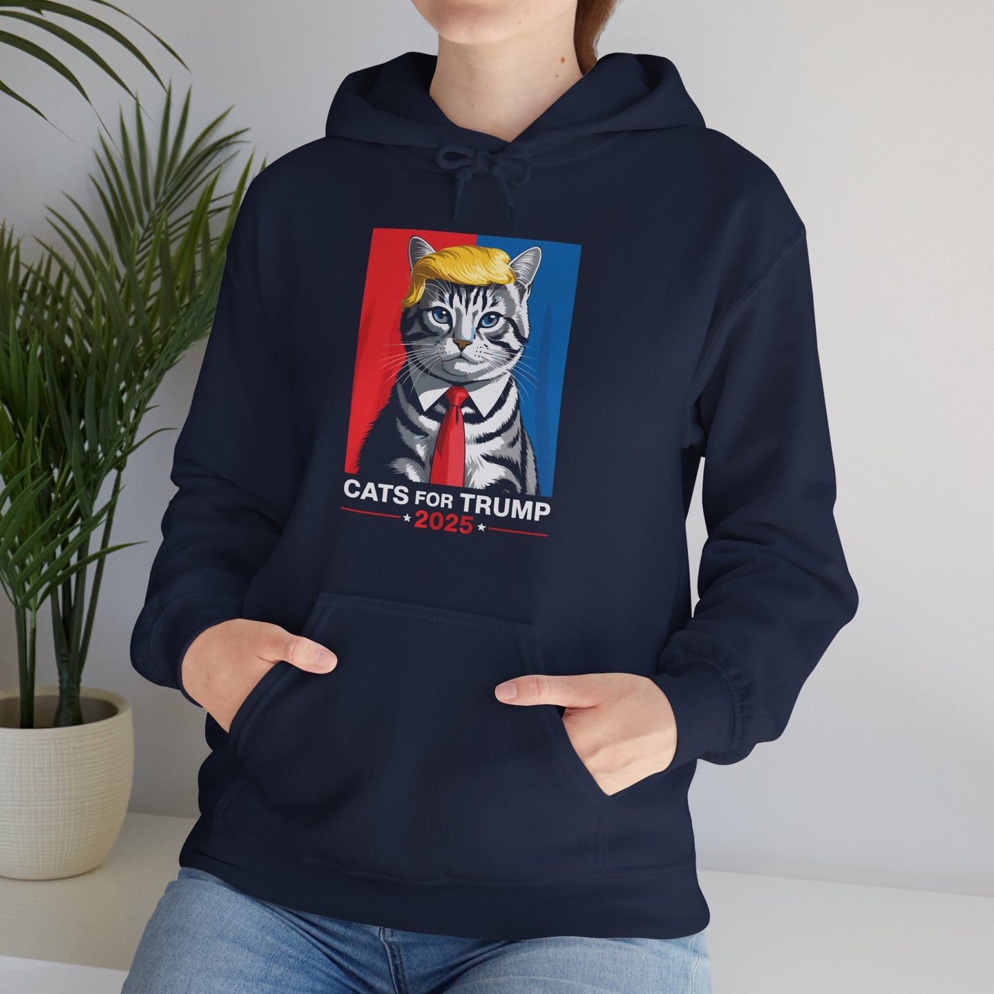 Cats For Trump 2025 Funny Tee For Vance Trump Hoodie