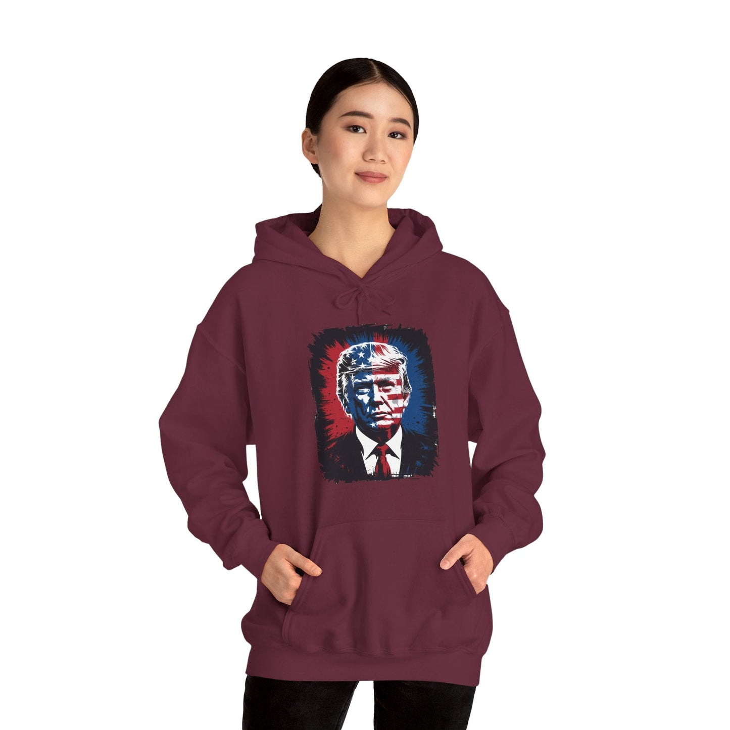 President Trump Portrait 4th July Hoodie
