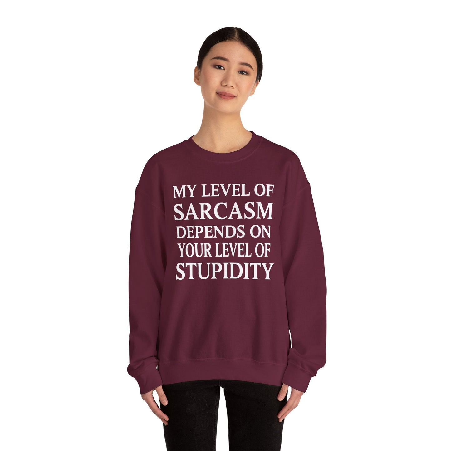 Funny Sarcastic Humor My Level of Sarcasm Sarcastic Quote Sweatshirt