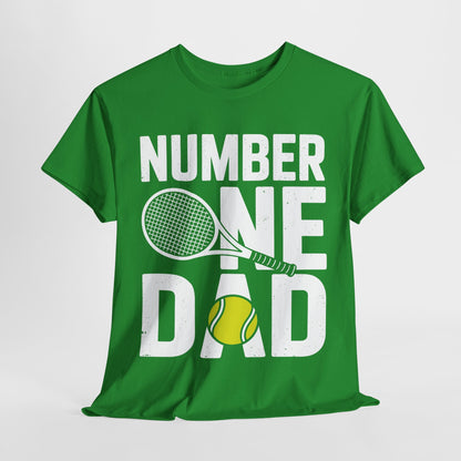 Tennis Dad Number One Daddy with Tennis Sayings Fathers Day T-Shirt