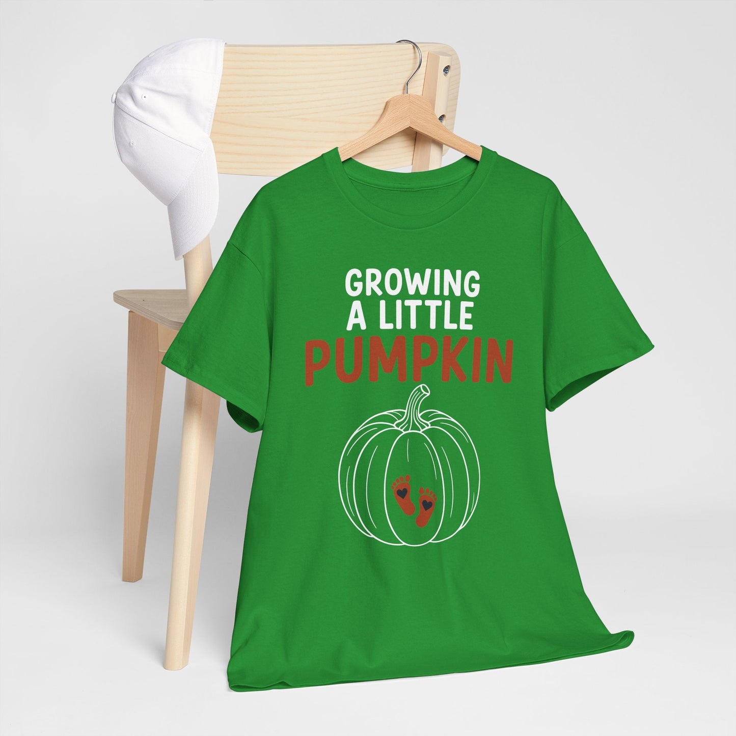 Growing A Little Pumpkin Fall Thanksgiving Baby Bump Wife T-Shirt