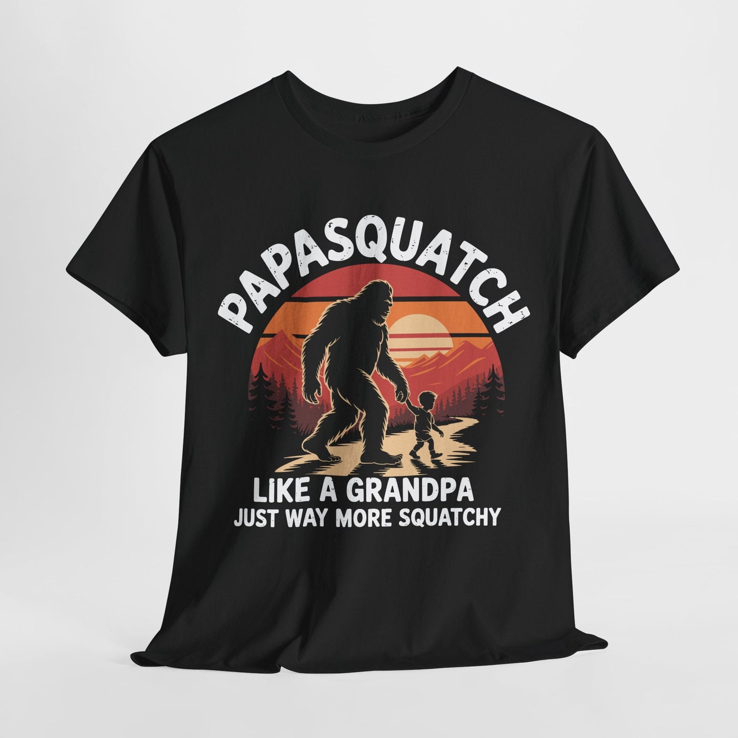Retro Papa Squatch Like A Grandpa Funny Bigfoot Sasquatchy T-Shirt