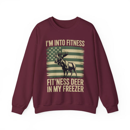 Hunting Im Into Fitness Fit Ness Deer Freezer Men Women Sweatshirt