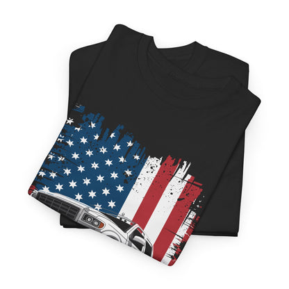 Monster Truck USA Flag American T-Shirt