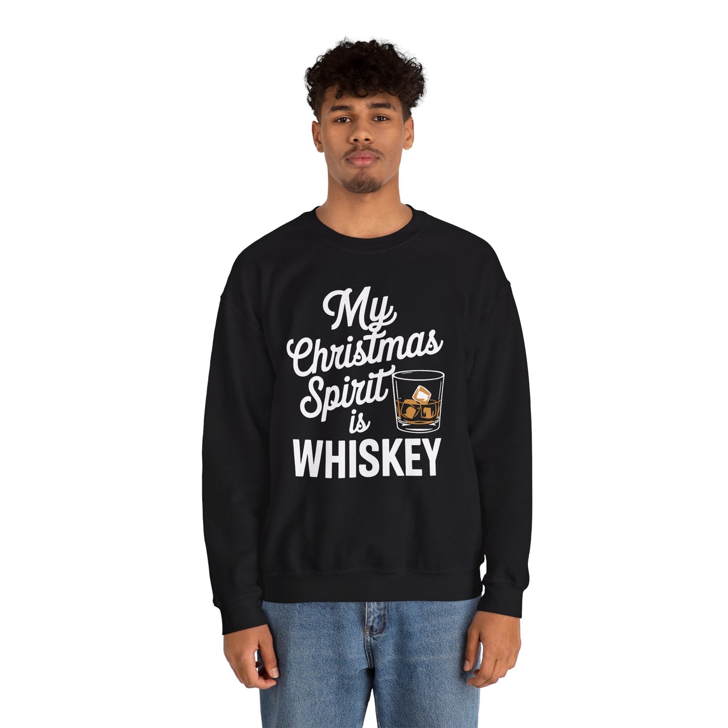 Funny Christmas Drinking Shirt Whiskey Liquor Drinker Saying Sweatshirt