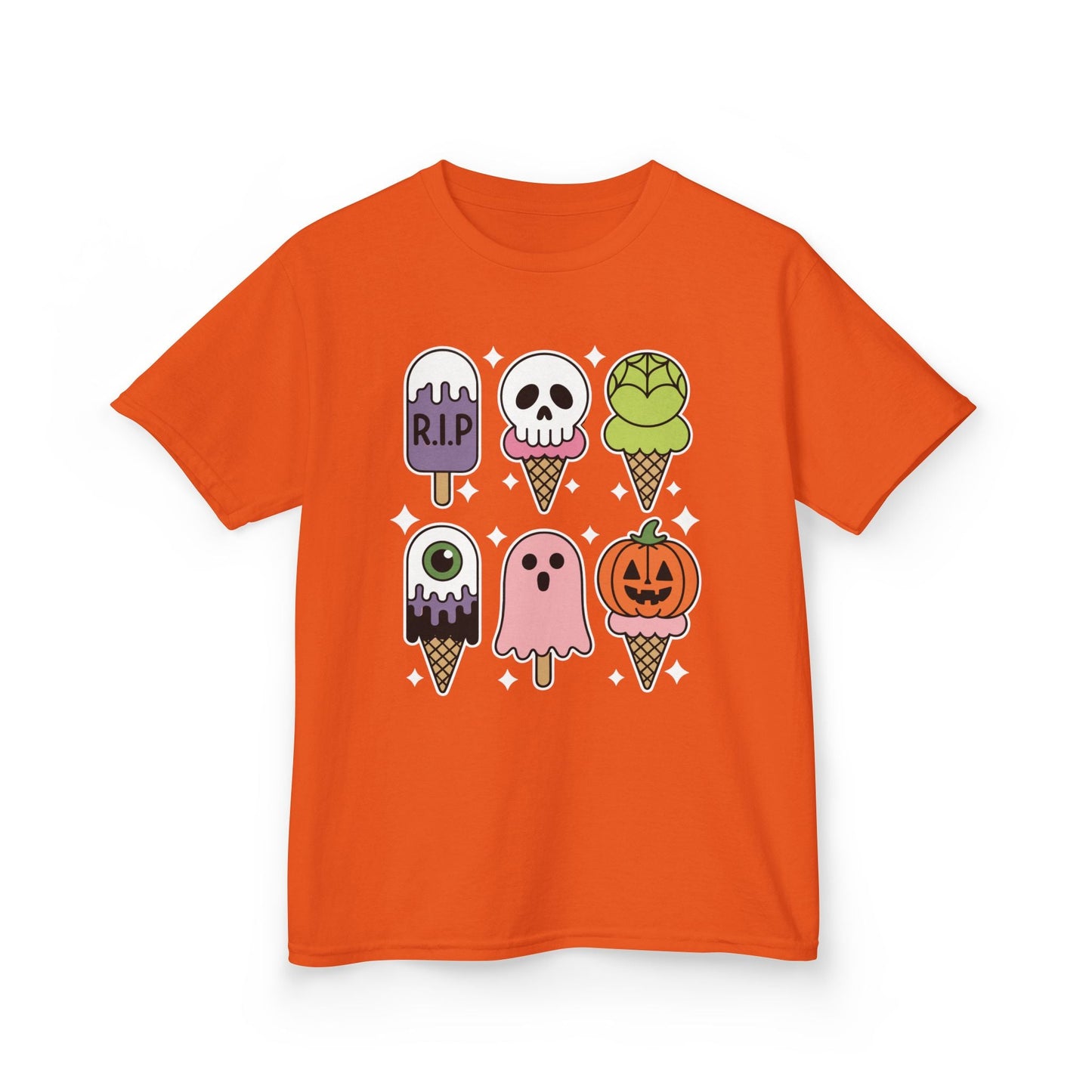 Horror Movie Summer Popsicle Halloween Ice Cream Summer-ween T-Shirt For Kids