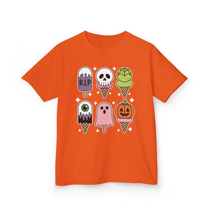 Horror Movie Summer Popsicle Halloween Ice Cream Summer-ween T-Shirt For Kids