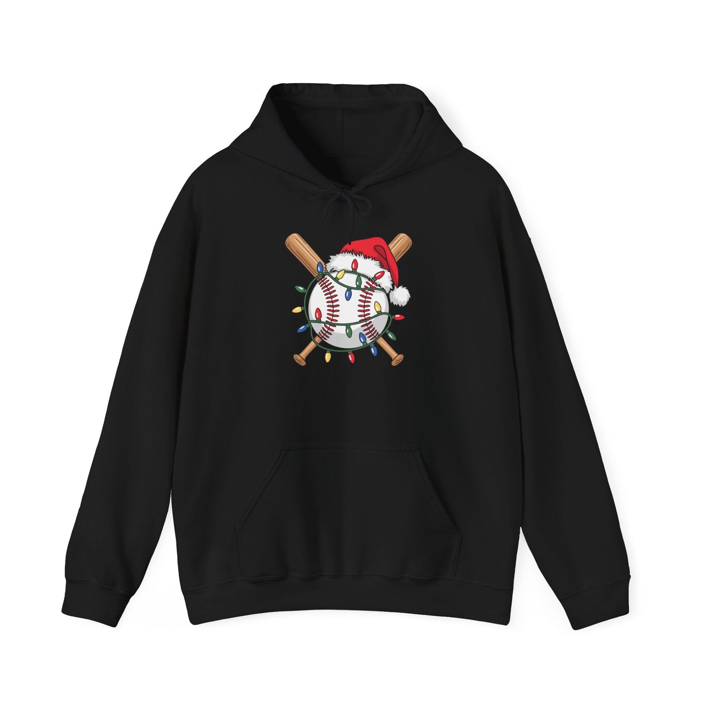 Santa Sports Design For Men Boys Christmas Baseball Player Hoodie