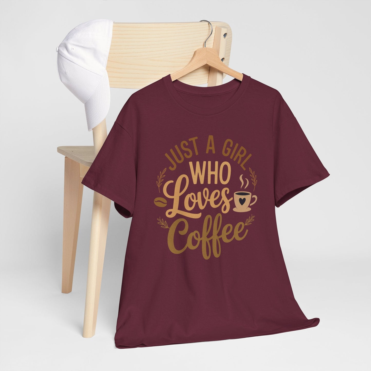 Just A Girl Who Loves Coffee Womens Coffee Lover T-Shirt