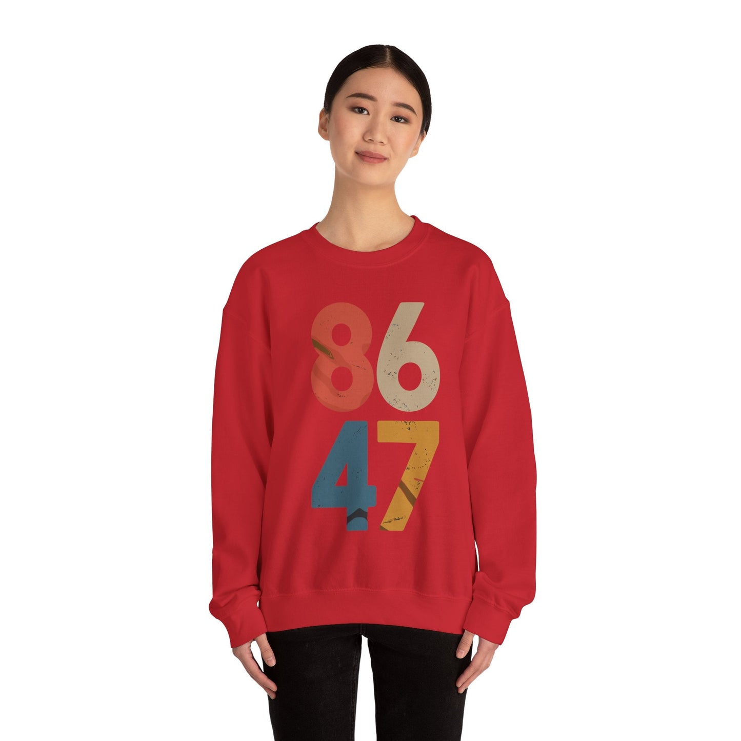 Classic Vintage 80s Style 86 47 Anti Trump Sweatshirt