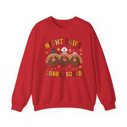 Night Shift Gobble Squad Night Worker Staff Thanksgiving Sweatshirt