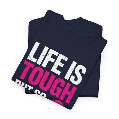 Life Is Tough But So Is My Wife Breast Cancer Awareness Gift T-Shirt