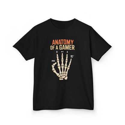 Funny Anatomy Of A Gamer Skeleton Hand Boys Kids Teens T-Shirt