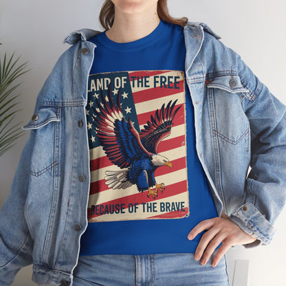 America Eagle Land of the Free Because of the Brave T-Shirt