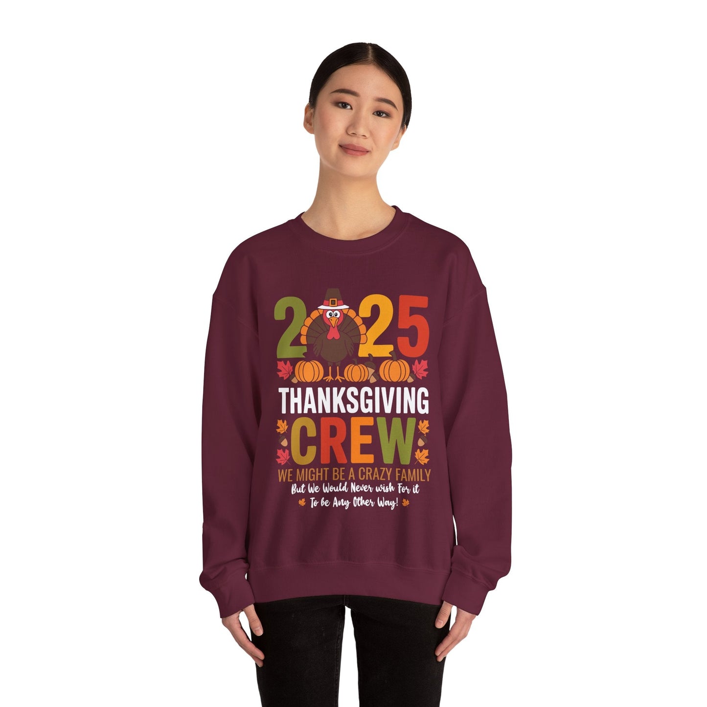 Family Thanksgiving 2025 Thanksgiving Crew Turkey Matching Sweatshirt
