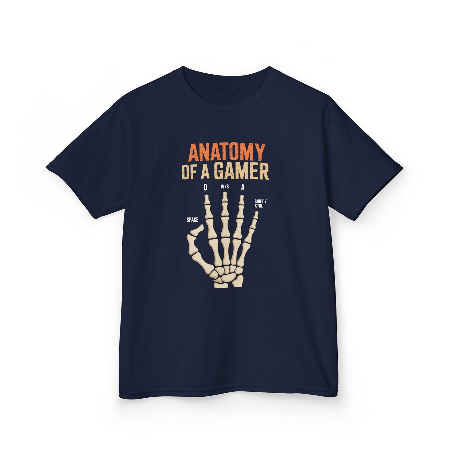 Funny Anatomy Of A Gamer Skeleton Hand Boys Kids Teens T-Shirt