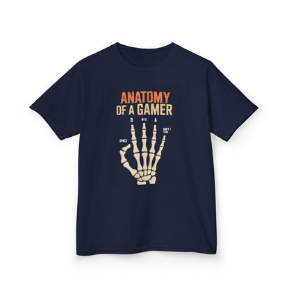 Funny Anatomy Of A Gamer Skeleton Hand Boys Kids Teens T-Shirt