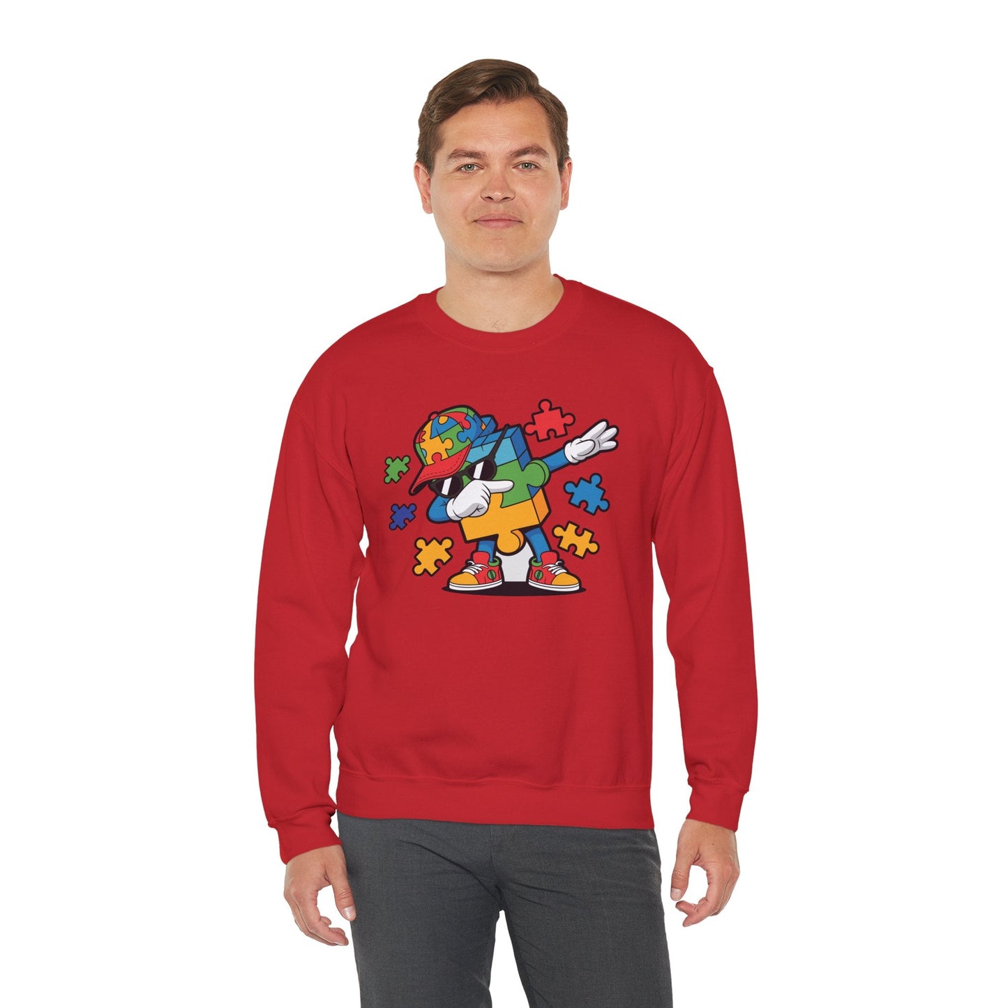 Dabbing Puzzle Autism Awareness Sweatshirt