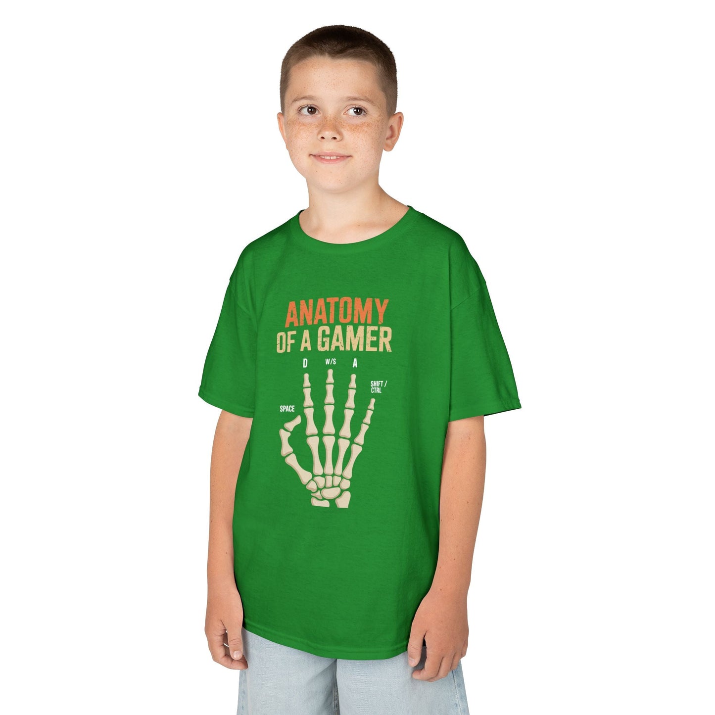 Funny Anatomy Of A Gamer Skeleton Hand Boys Kids Teens T-Shirt