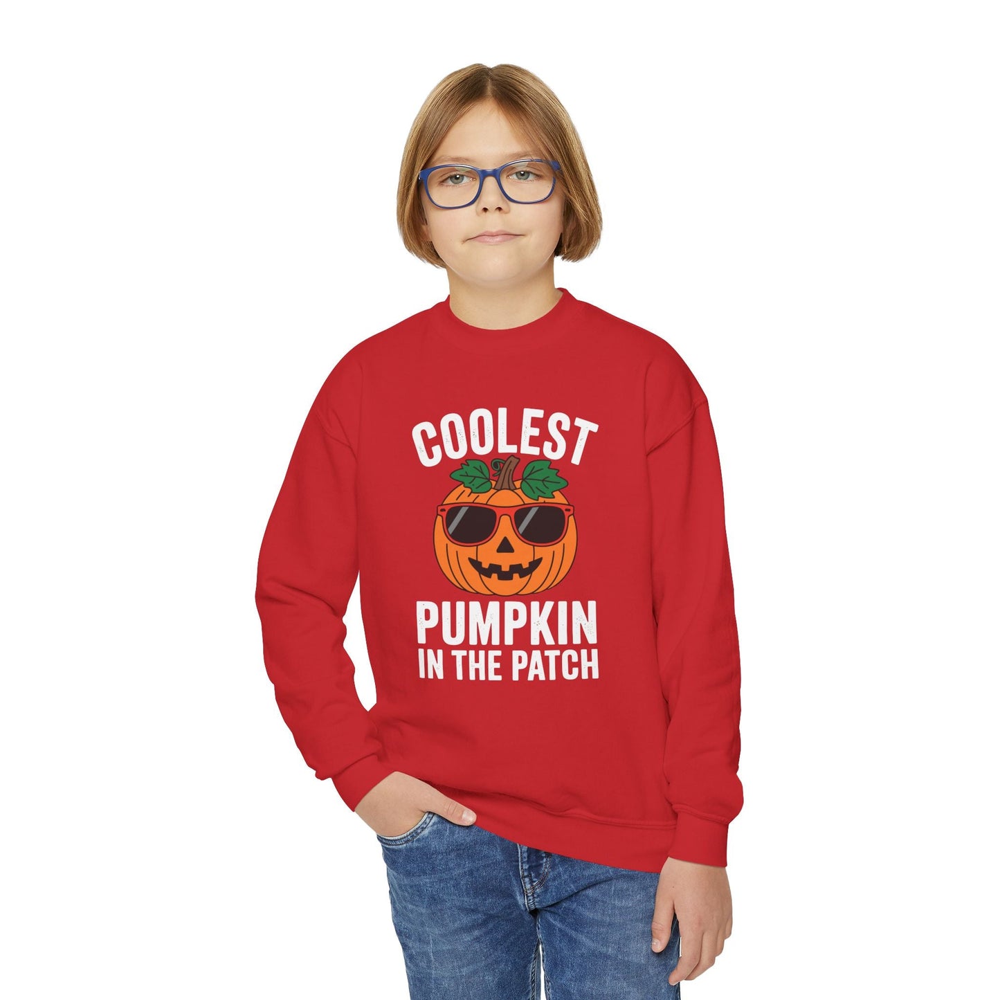 Kids Coolest Pumpkin In The Patch Halloween For Boys Girls Sweatshirt