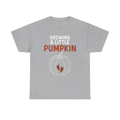 Growing A Little Pumpkin Fall Thanksgiving Baby Bump Wife T-Shirt