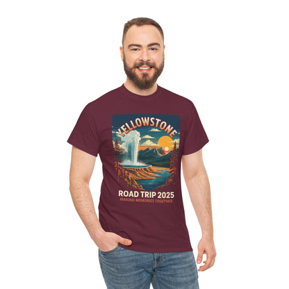 Yellowstone Family Road Trip 2025 National Park Outdoor T-Shirt