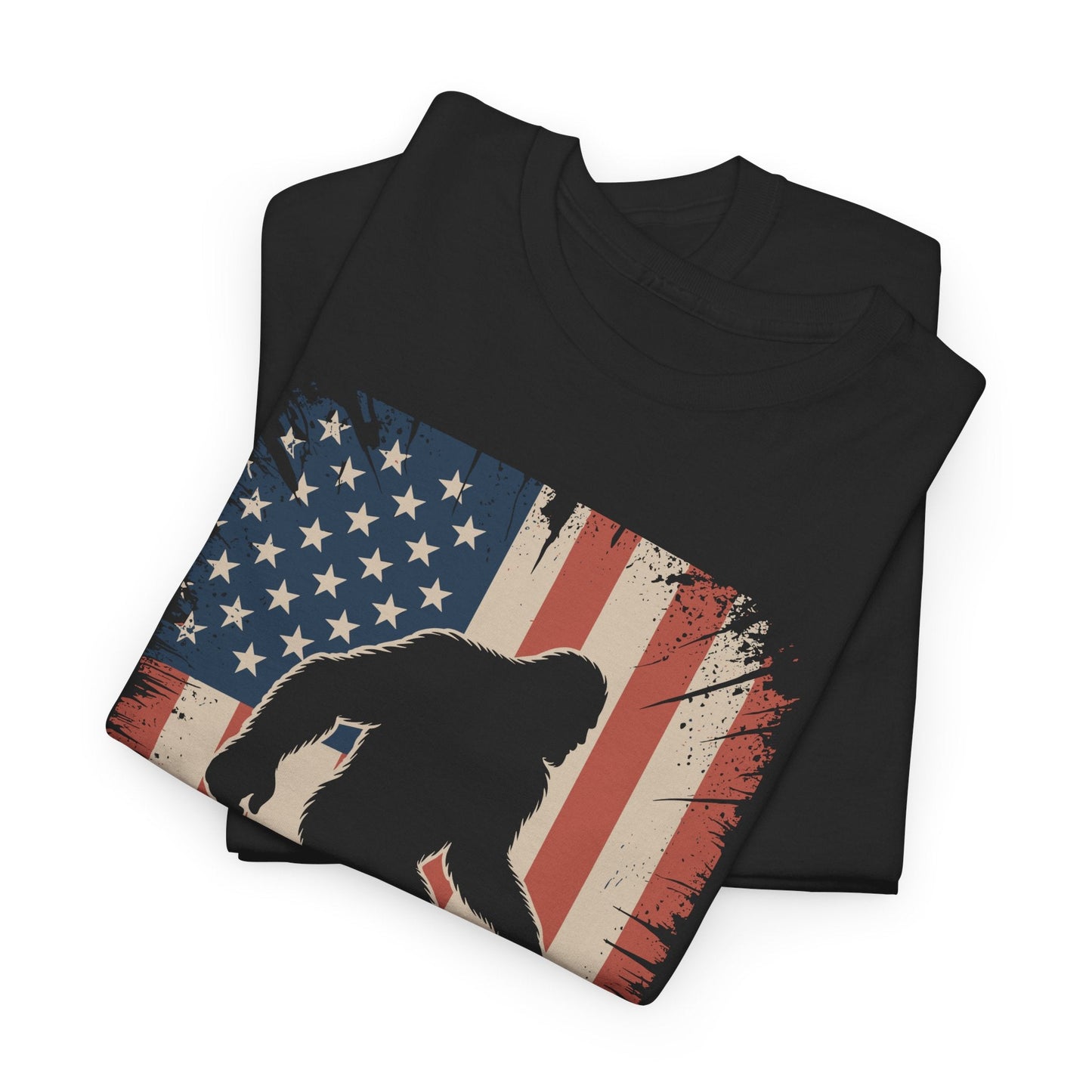 Bigfoot 4th of July Shirt American USA Flag Patriotic T-Shirt