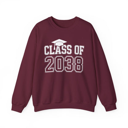 Class of 2038 Grow With Me Funny Kindergarten Back To School Sweatshirt
