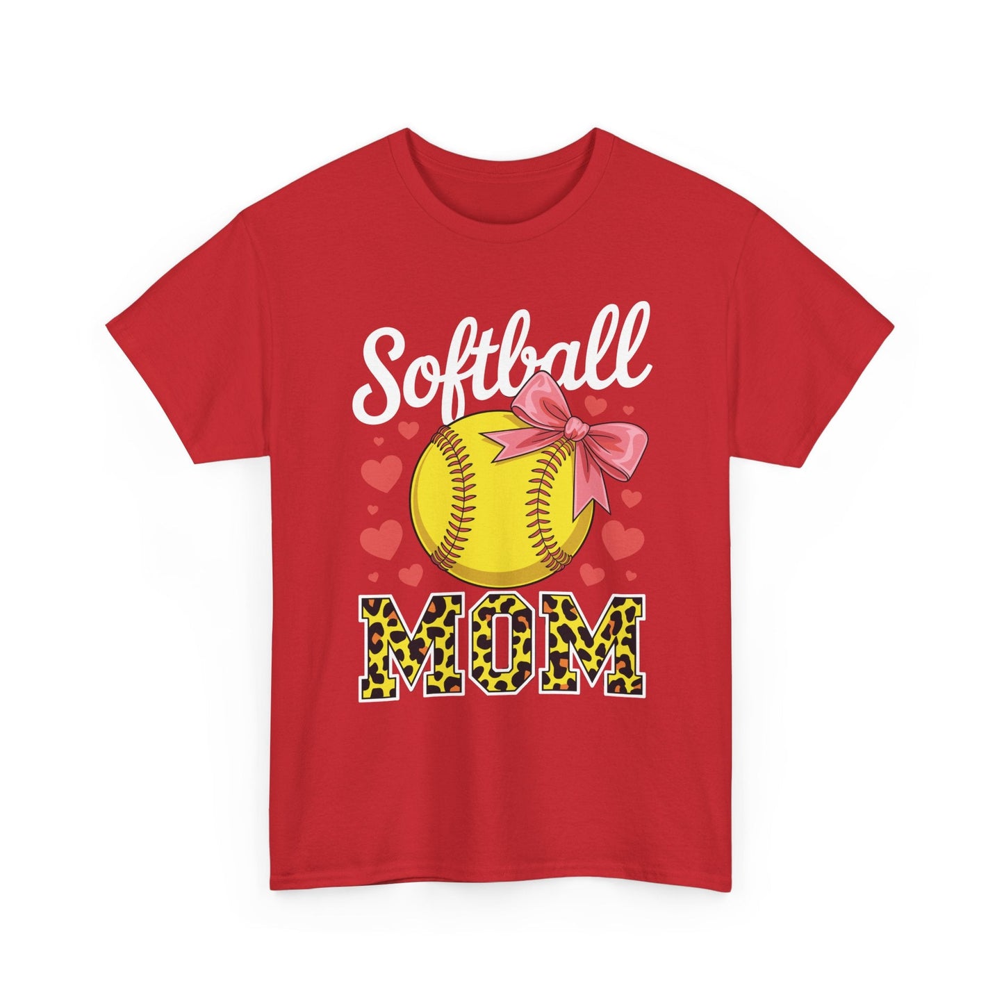 Softball Mom Headband Leopard Softball Ball Mothers Day Mama T-Shirt