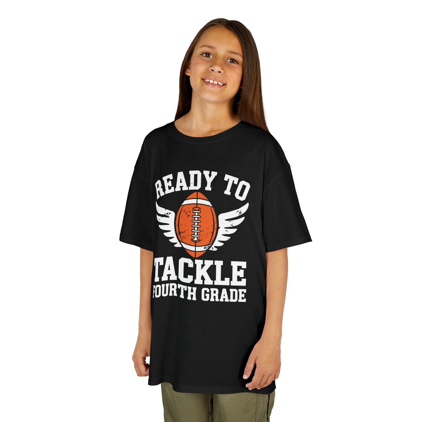 Ready To Tackle Fourth Grade Back To School Football T-Shirt