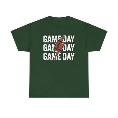Vintage Game Day Football Lightning Bolt Funny Team Sport T-Shirt