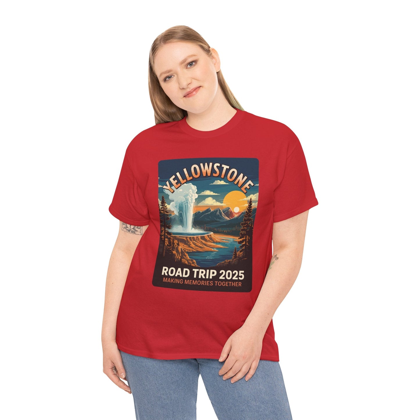 Yellowstone Family Road Trip 2025 National Park Outdoor T-Shirt