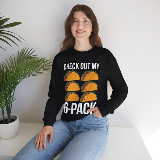 6 Pack Fitness Taco Funny Mexican Gym Top for Taco Lovers Sweatshirt