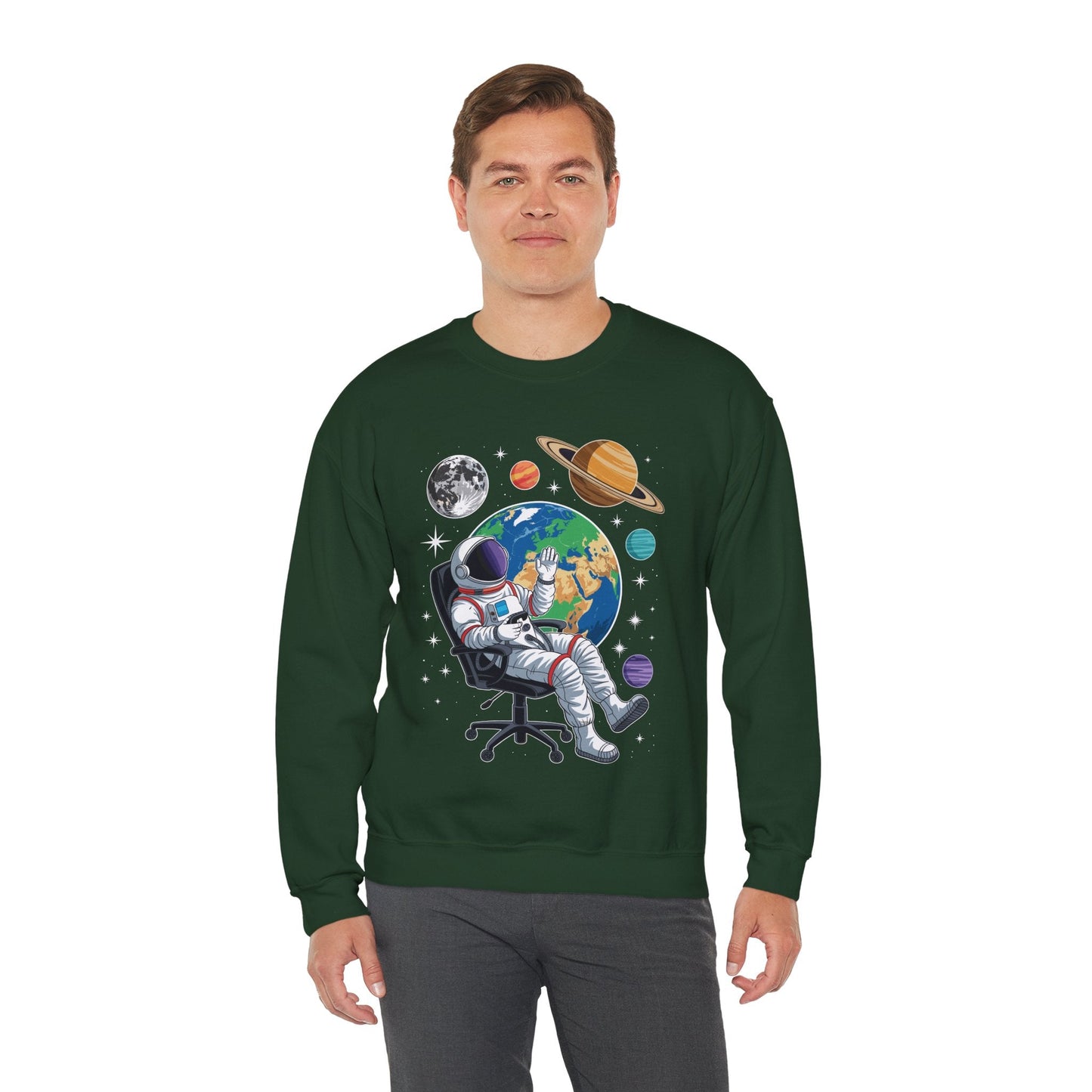 Astronaut Gamer Space Gaming System Planets Sweatshirt