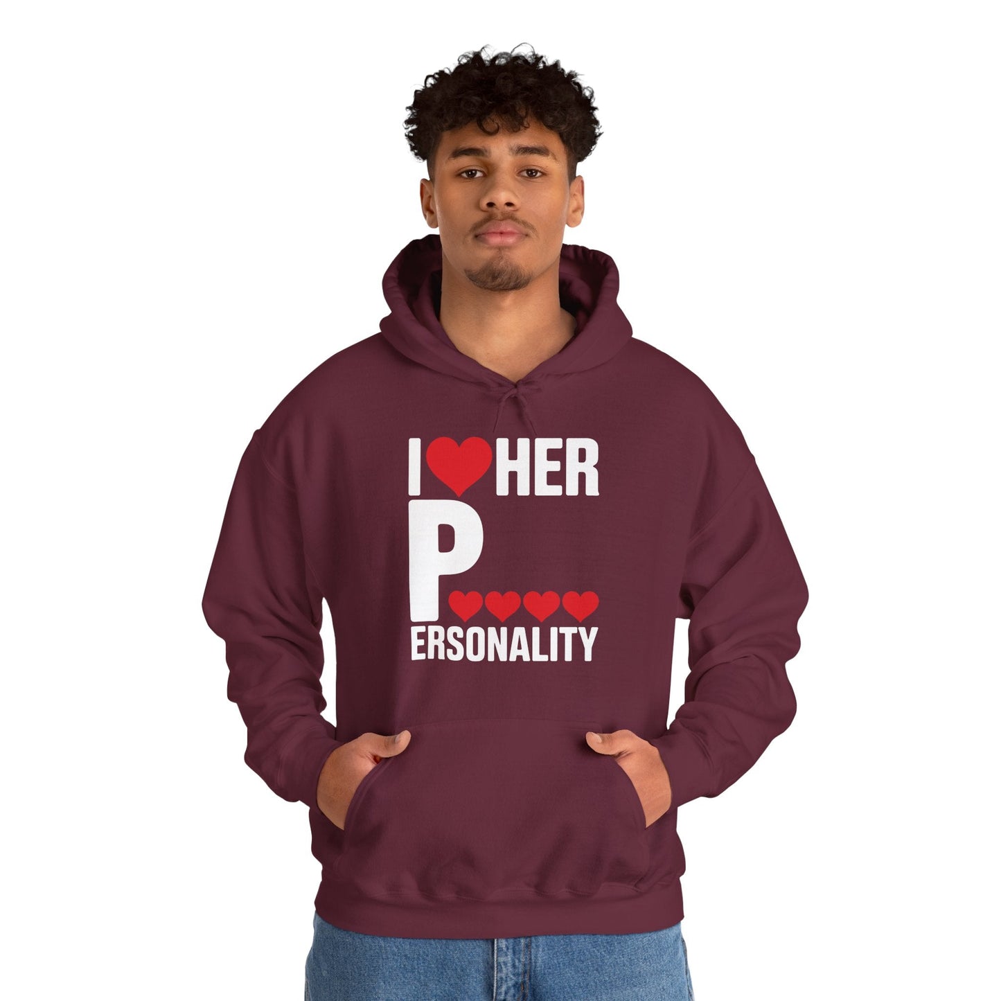 Funny Valentine's Day Couple Matching I Love Her Personality Hoodie