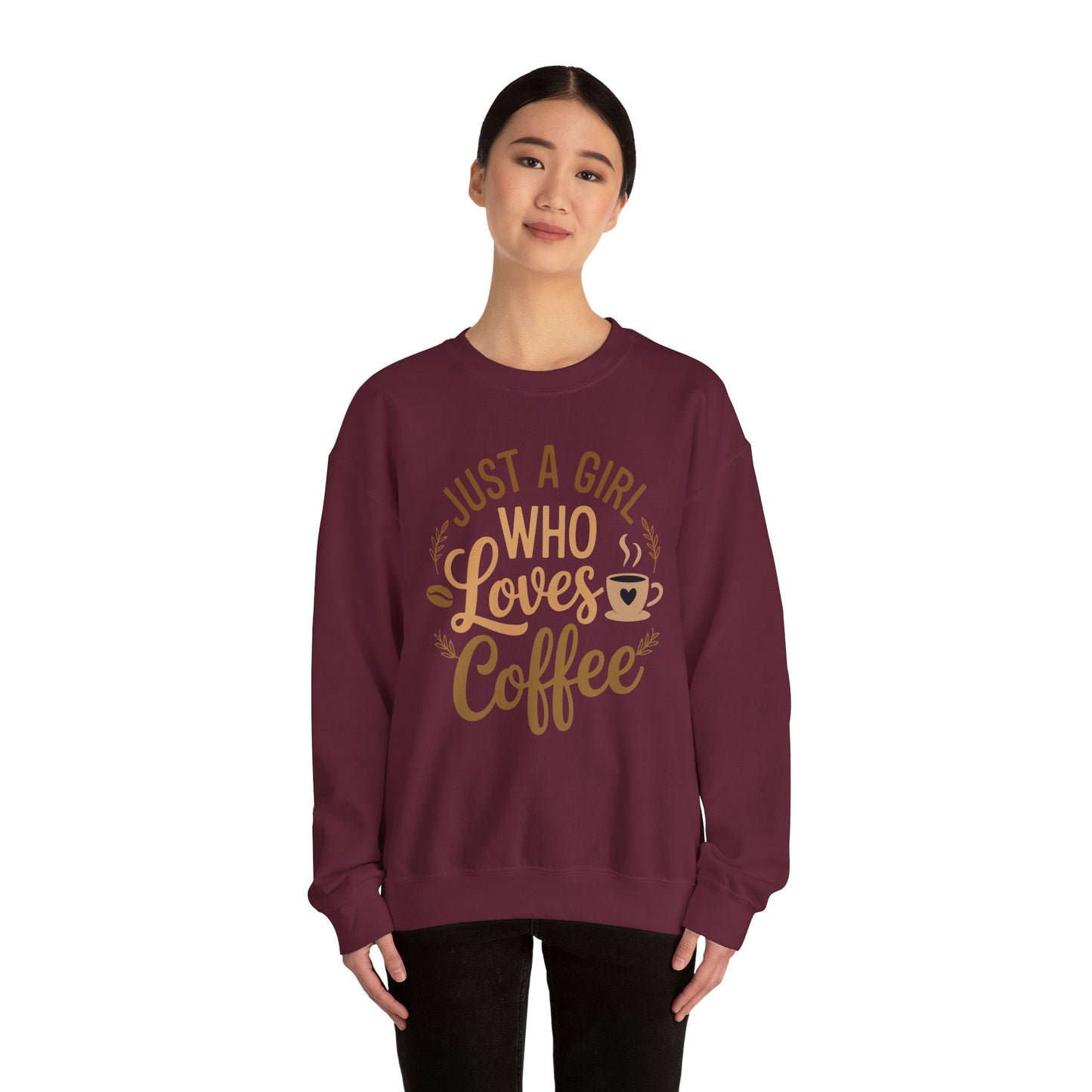 Just A Girl Who Loves Coffee Womens Coffee Lover Sweatshirt