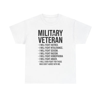 Military Veterans Against Trump 2025 Fight USA Election T-Shirt