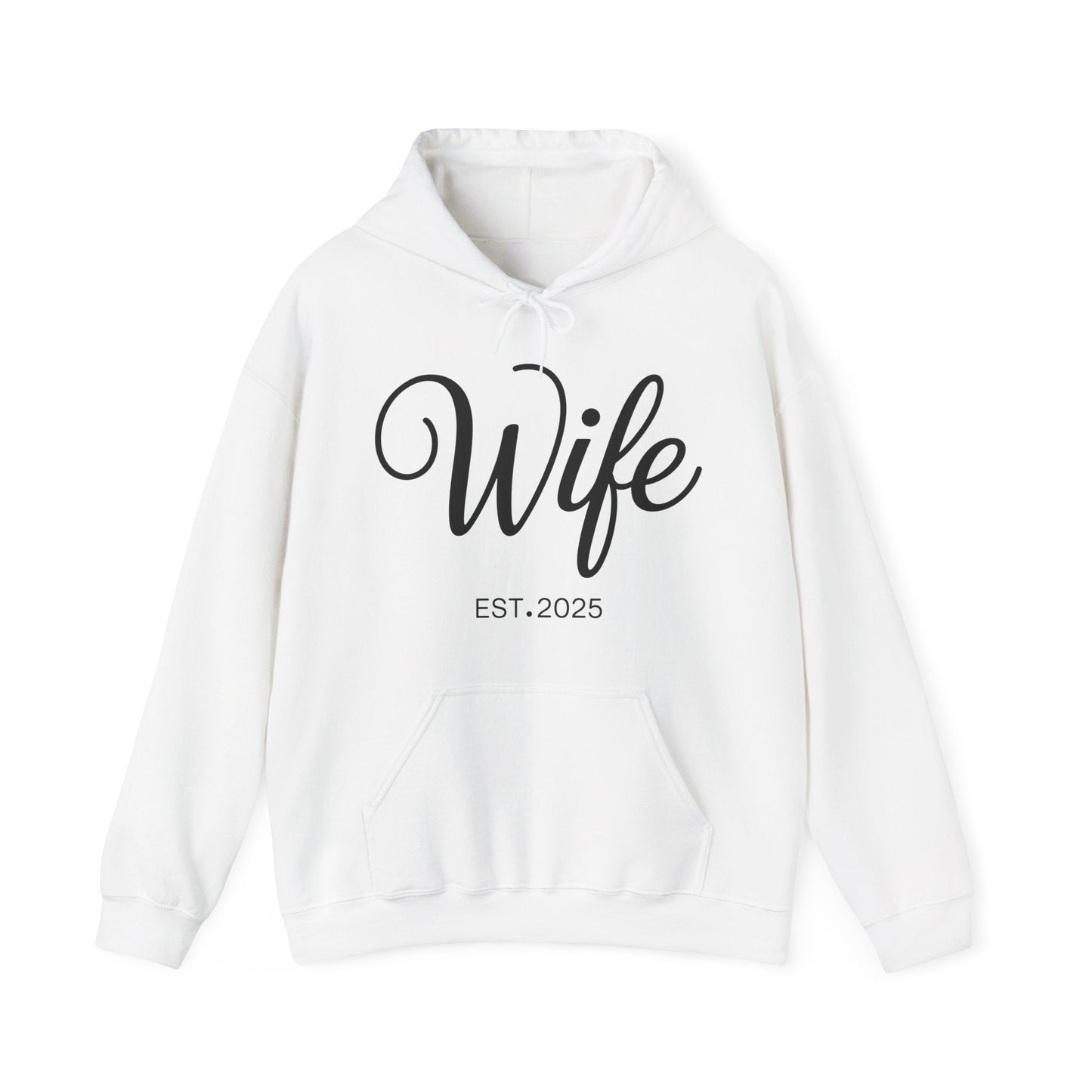 Wife Est 2025 Just Married Honeymoon Wedding Couples Hoodie