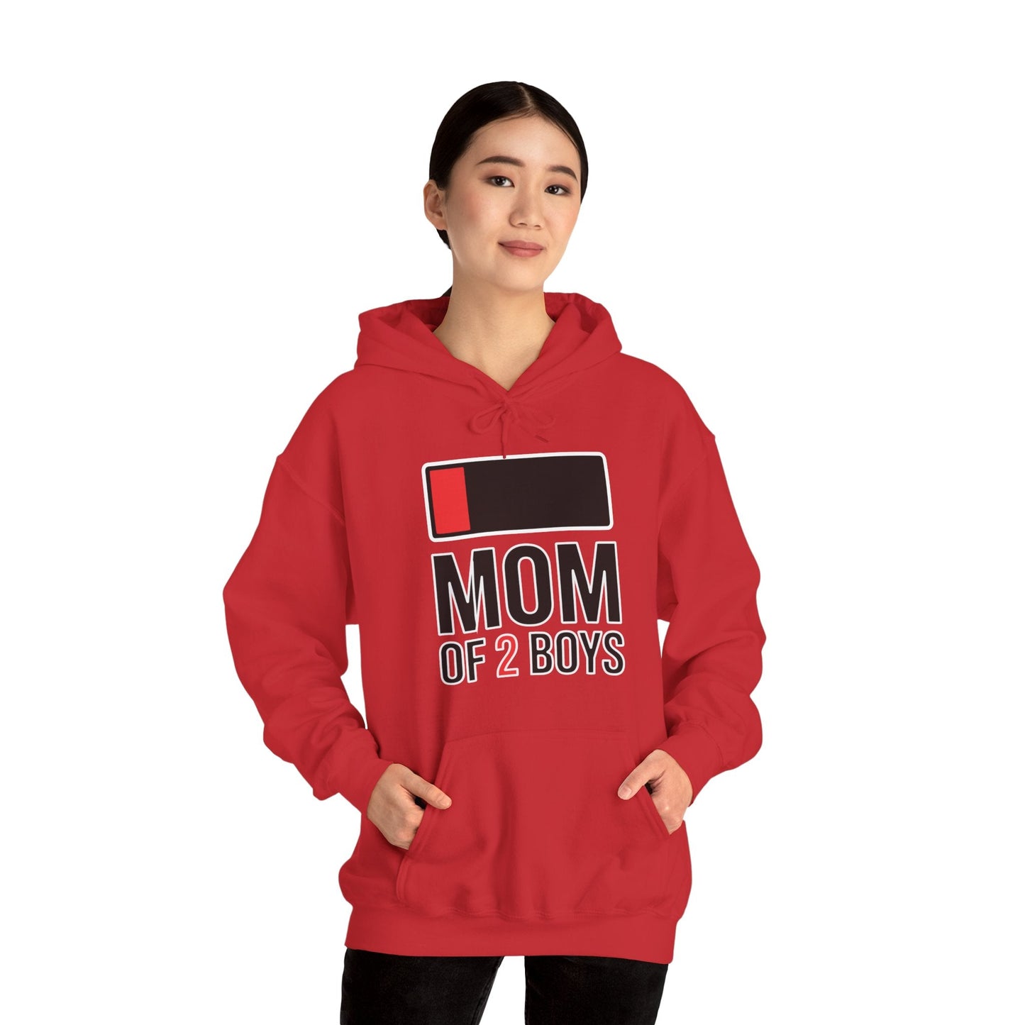 Mom of 2 Boys Gift from Son Mothers Day Birthday Women Hoodie