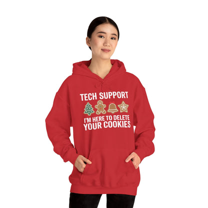 Christmas Tech Support Here To Delete Cookies Xmas Men Women Hoodie