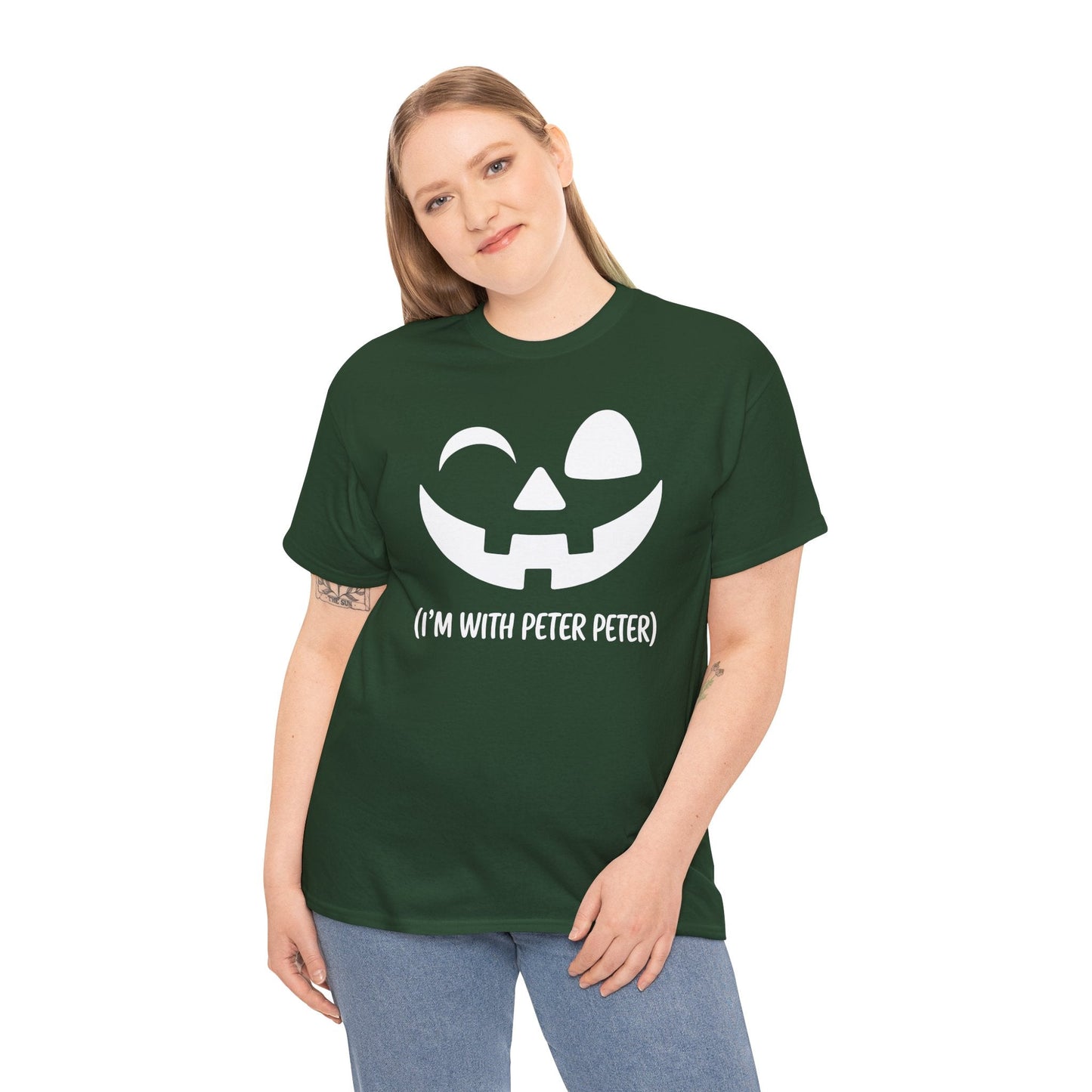 Im With Peter Couple Halloween Adult Eater Pumpkin T-Shirt