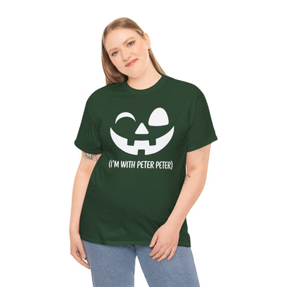 Im With Peter Couple Halloween Adult Eater Pumpkin T-Shirt